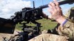British Army Soldiers Fire Machine Gun & Grenades