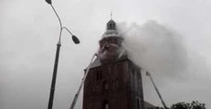 Firefighters Respond to Gothic Cathedral Fire in Poland