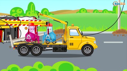 Tow Truck with Car Service +1 Hour New Kids Video Compilation | Emergency Vehicles Cartoons