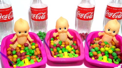 Learn Colors Baby Doll Potty Training M&Ms Chocolate Bath Time Nursery Rhymes Color Finger Song