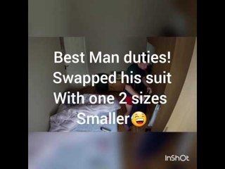 Download Video: Best Man Pranks Brother on Wedding Day By Swapping His Trousers With Smaller Ones