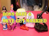 BOSS BABY & SKYE GET MARRIED DORAEMON MOANA ANNA GIDGET SPIDERMAN PAPA SMURF Toys Kids Video