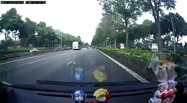 Girl Catapulted Into Air After Head-On Crash In Singapore