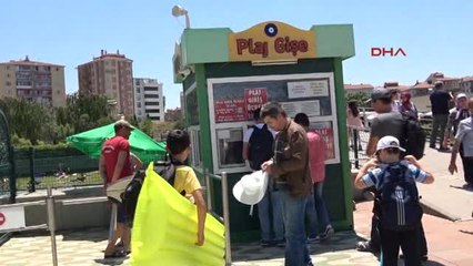 Eskişehir'deki Yapay Plaj Dolup Taştı