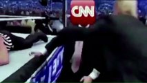 President Trump Tweets Video of Him Wrestling, Punching `CNN`