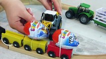Toys Vehicles and Kindfghter Surprise  - Toy train, Toys Tractor, Toys Loader - Videos for c