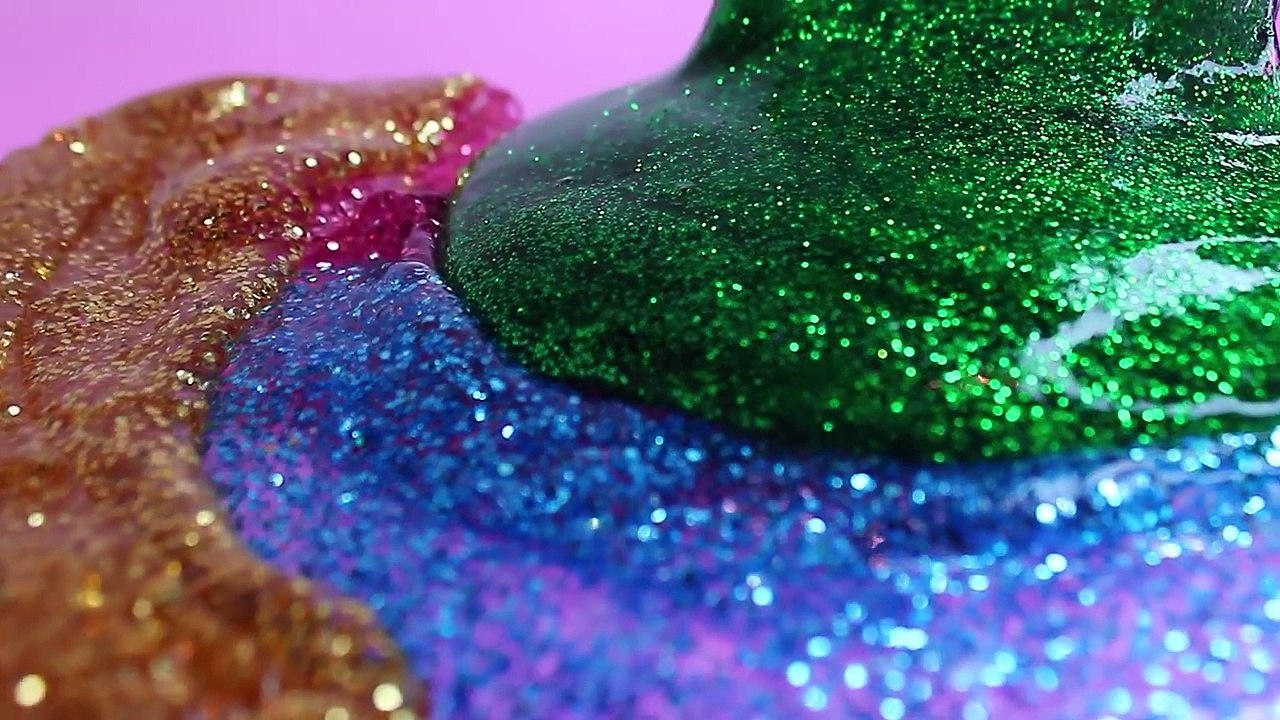 반짝이 칵테일 액체괴물 만들기!! 흐르는 점토 액괴 클레이 슬라임 장난감 놀이 How To Make Glitter Cocktail Clay Slime Toys