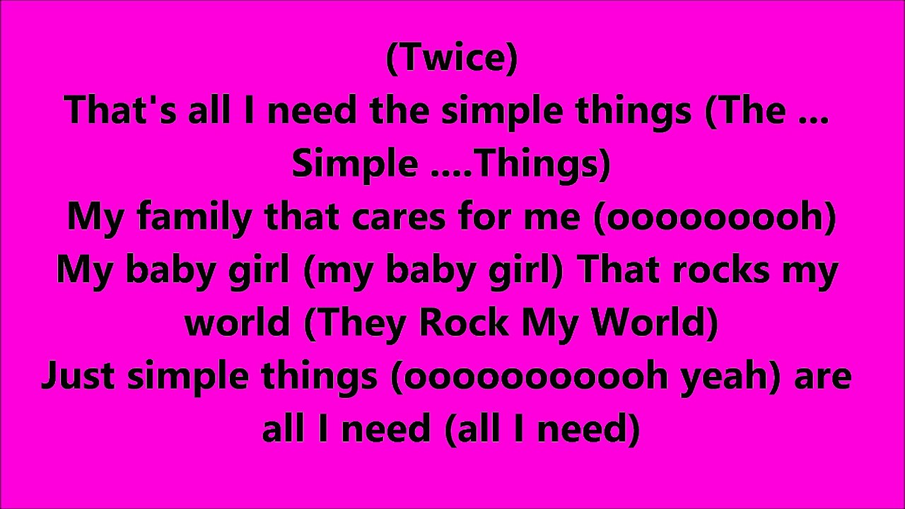 Poncho - Simple Things remix with the lyrics