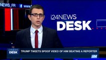 i24NEWS DESK | Trump tweets spoof video of him beating a reporter | Monday, July 3rd 2017