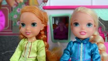 Y Ana crema completo hielo servir suave niños pequeños camión vídeos Elsa real barbie epis