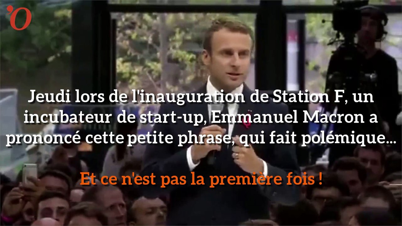 «Les gens qui réussissent et les gens qui ne sont rien»: et une polémique de plus pour Macron