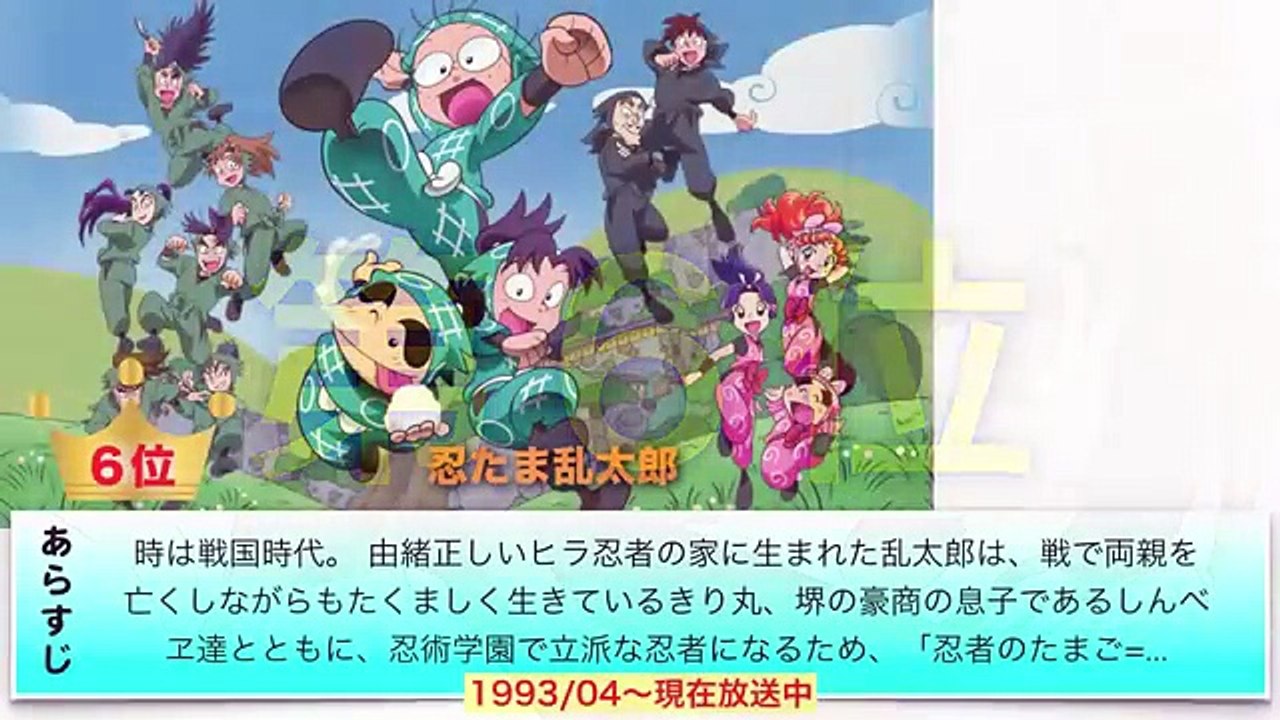 現在放送中の長寿アニメランキングtop10 Video Dailymotion