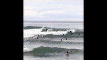 Un enchainement de vagues incroyable... Le rêve pour les surfeurs