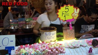 Marshmallow Candy Street Food   Marshmallow Chocolate Thailand Street Food
