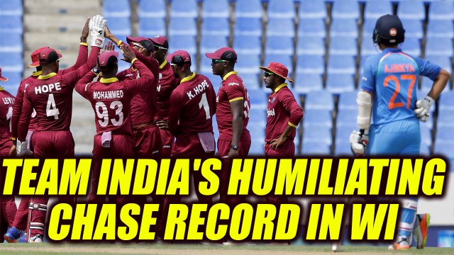 India vs West Indies 4th ODI: Virat Kohli & Co. fail in a sub-200 chase in 11 years |Oneindia News