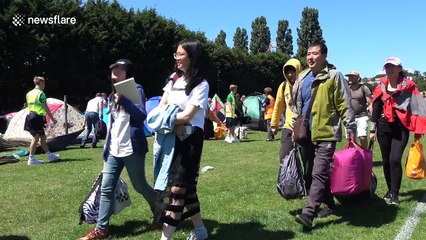 A time-lapse of the Wimbledon queue