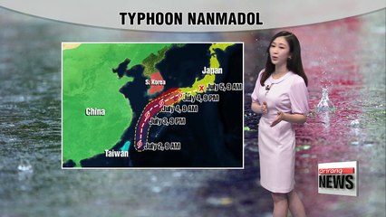 Typhoon NANMADOL on top of monsoon rain