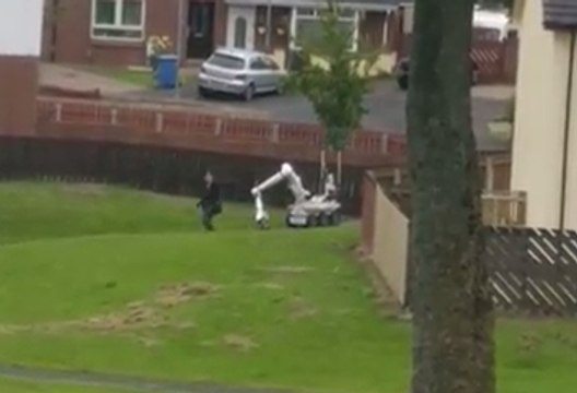 Woman Left 'Shaken' After Walking Past Police Robot Carrying Out Controlled Explosion