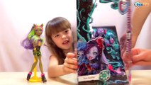 ✔ Монстр Хай. Видео для детей. Распаковка и обзор новой куклы от девочки Поли. Doll Monster High ✔
