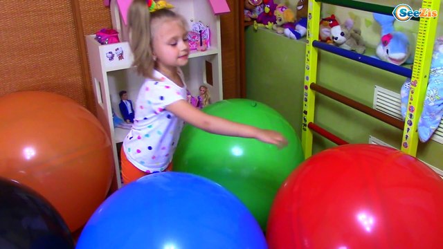 Learn Colors with Big Balloons for Children, Toddlers and Babies | Bad Kid Car Popping Balloon Magic