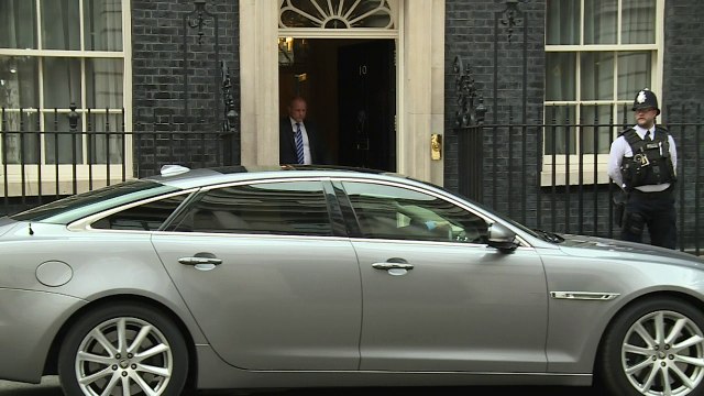 Theresa May leaves Downing Street