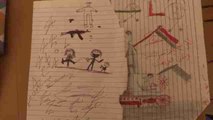 Los dibujos que muestran los traumas de los niños desplazados de Mosul