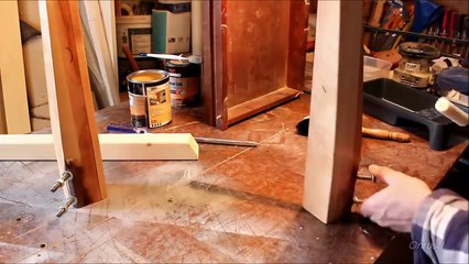 Table with epoxy resin inlay and matching lamp