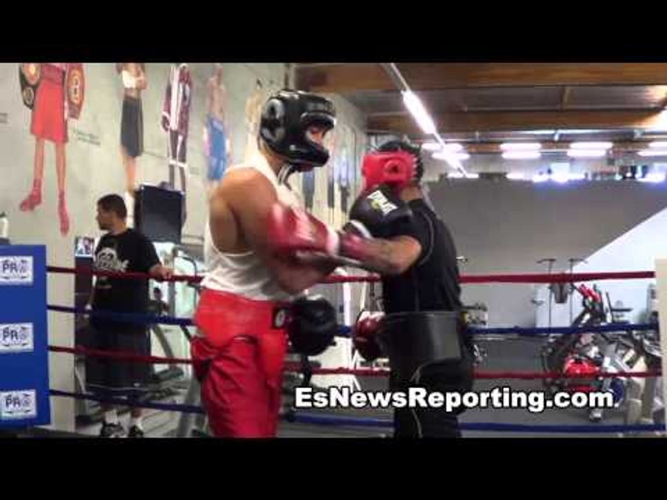 Eddie Alicea Sparring In Oxnard Esnews Boxing Video Dailymotion