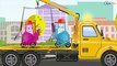 The Red Dump Truck With Crane at Work - Cartoon for children - Animations For Kids