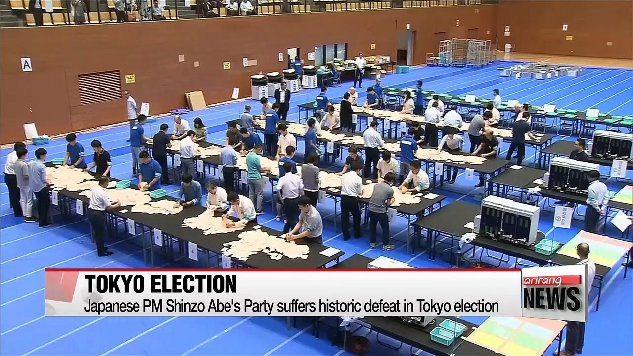 Japan's Shinzo Abe's Party Suffers Historic Defeat In Tokyo Election