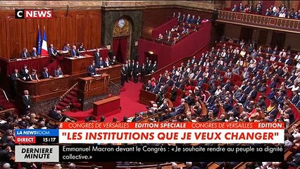 Congrès de Versailles: Emmanuel Macron appelle à "en finir avec cette recherche incessante du scandale" - Regardez