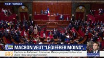 Référendum, moins de parlementaires... ce qu'il faut retenir du discours de Macron devant le congrès à Versailles