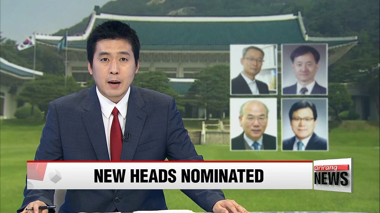 Pres. Moon newly names two ministers for trade and health, two heads for communications and financial services