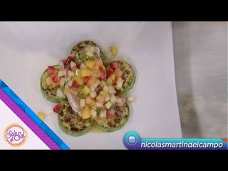 ¿Algo diferente? Filete de pescado con pico de gallo de frutas | Sale el Sol