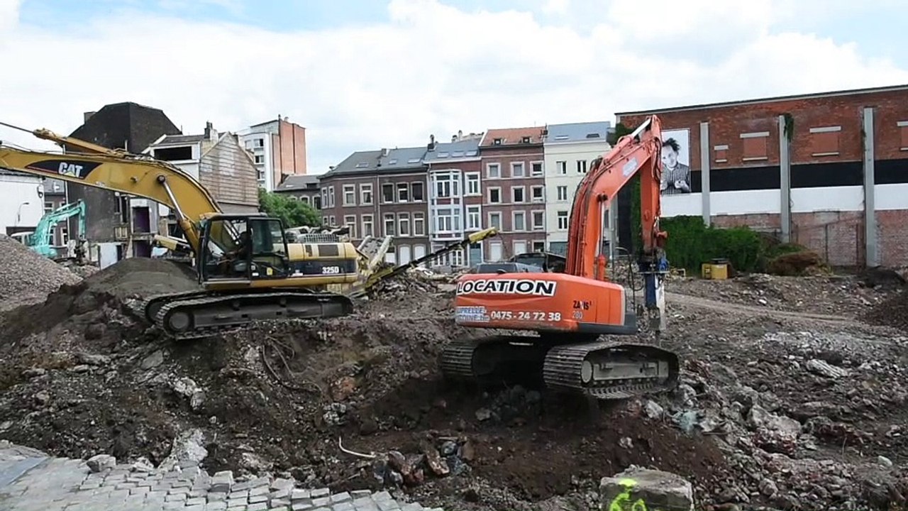 Liège : chantier de la future piscine Jonfosse