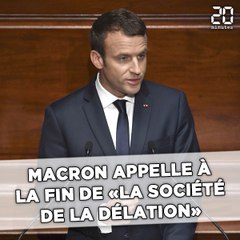 Macron appelle à la fin de «la société de la délation et du soupçon généralisés»