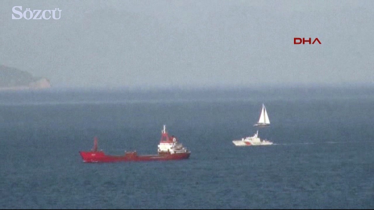 Ateş açılan gemi Marmaris'e ulaştı