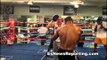 jleon love working mitts at mayweather boxing club - EsNews Boxing