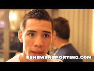 Oscar Valdez talks to media about his future plans