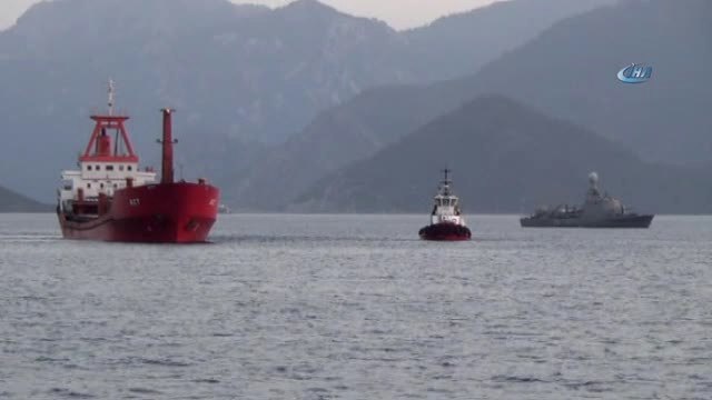 Saldırıya Uğrayan Türk Gemisi Marmaris Limanı'na Yanaşıyor