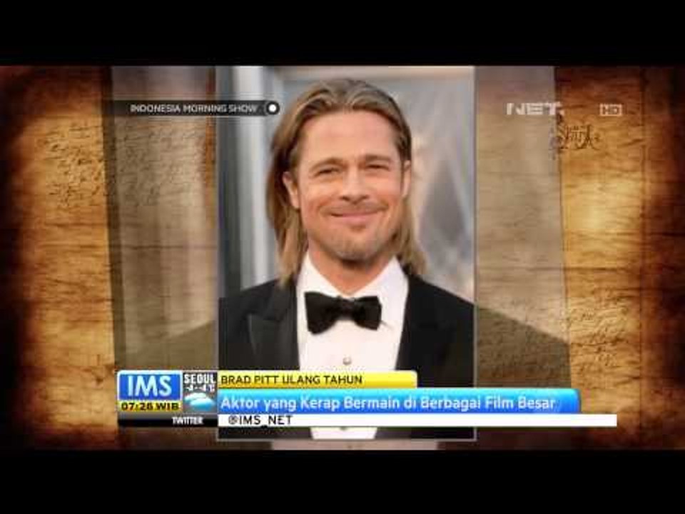 Today's History 18 Desember 1963  Brad Pitt lahir di Oklahoma Amerika Serikat - IMS