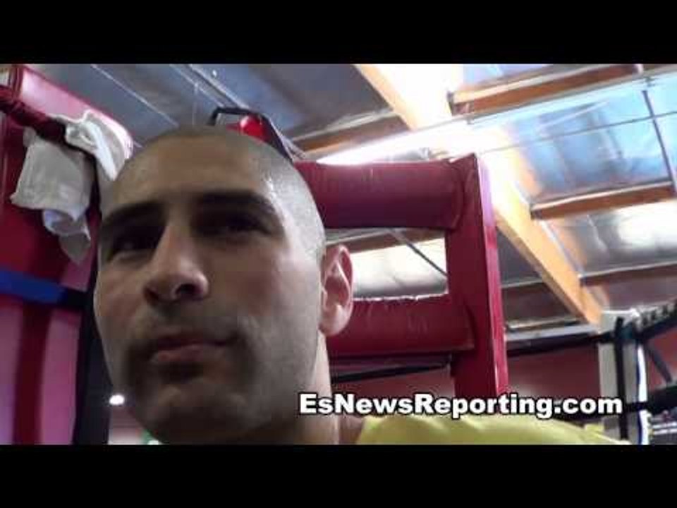 Egidijus Kavaliauskas and Irvin Garcia on the murals at robert garcia boxing acaemy - EsNews Boxing