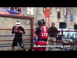 sparring at the robert garcia boxing acadmey in oxnard - EsNews Boxing