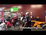 Boxing Star Pelos Garcia working mitts with The Big G - EsNews Boxing
