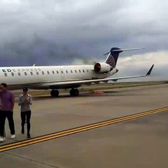 United Plane Catches Fire on Tarmac