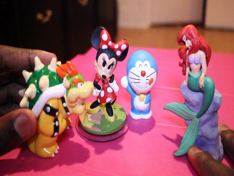 BOWSER MINNIE MOUSE DORAEMON MAKE FUN OF ARIEL & BOSS BABY SUPER MARIO MICKEY LITTLE MERMAID DREAMWORKS Toys Kids Video