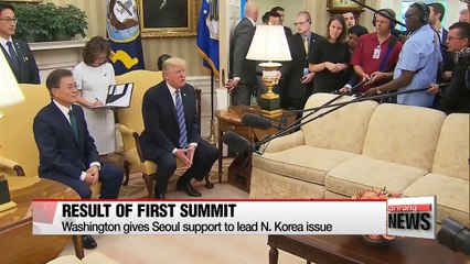 Summit wins Washington's backing for Seoul to lead Korean peninsula peace efforts