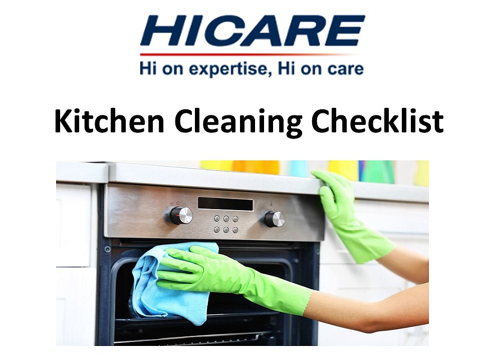 Kitchen Cleaning Checklist