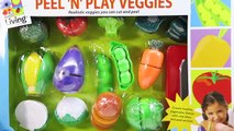 Learn Names of Fr234324ewring Velcro Fruits and Vegetables Slicing Peeling