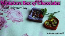 Boîte de des chocolats argile aliments coeur de de polymère tutoriel |
